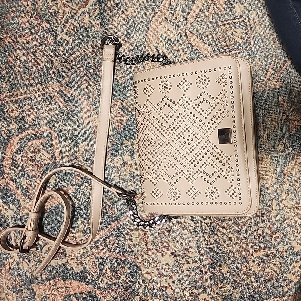 Beaded Rocker Crossbody Clutch